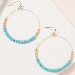 Boho Beaded Hoops